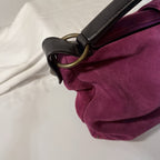 Francesco Biasia Split Leather Handbag - Purse - Maroon Soft Leather