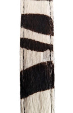 VTG Genuine Leather Calf Hair-On-Hide Metal Link & Toggle Hip Belt Zebra Pattern