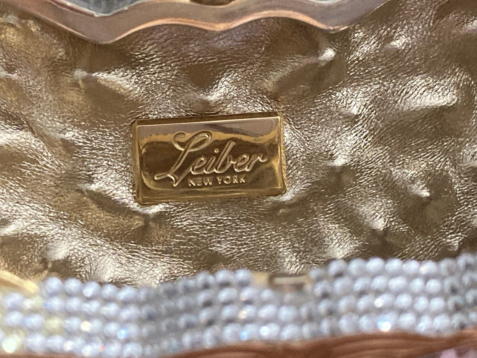 JUDITH LEIBER SWAROVSKI CRYSTAL CELESTRINA GOLD BUTTERFLY BAG MINAUDIERE CLUTCH