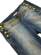 Women’s ROBERTO CAVALLI medium wash flatter jeans sequin flare jeans size small