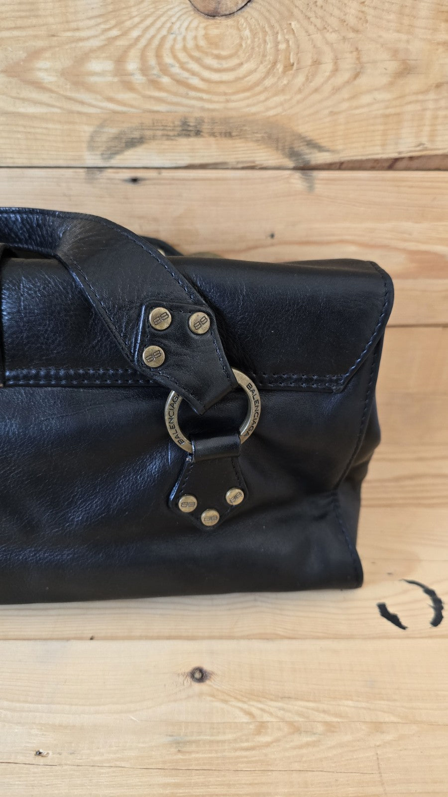 Y2k  Vintage Balenciaga Handbag Black Made In Spain