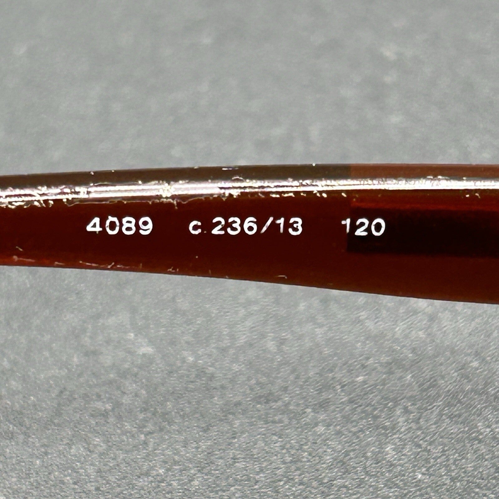 Chanel 4089 236/13 VTG Shield Sunglasses Brown Gradient Italy 120 Used w/ Ser. #