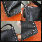 Coach West End Medium Hobo Black Haircalf Leather Shoulder Bag