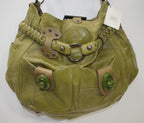Jamin Puech Green Patent Leather Handbag with Braided Belt