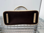 Prada Archive Vintage Y2K Bag 2000s Leather Shoulder Pu Brown Beige Silver Used