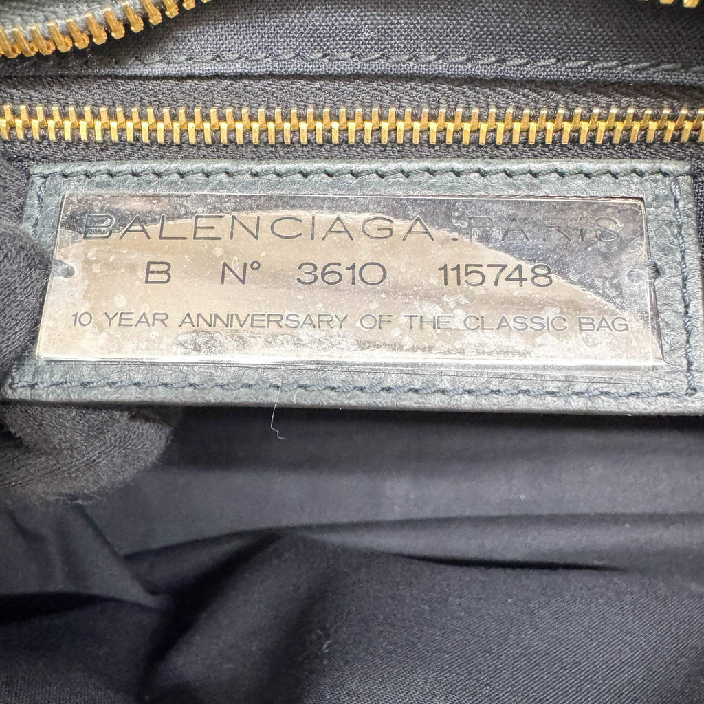 BALENCIAGA The City Brown Animal Print Pony Hair Two Way Bag