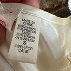 Vtg Victoria's Secret Slip Dress Chemise Sz S Ivory Lingerie 90s Coquette Bridal