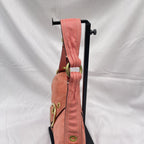 Vintage Coach Y2K Demi Soho Flap Shoulder Bag Suede 8A18 Salmon Pink Pre-Owned