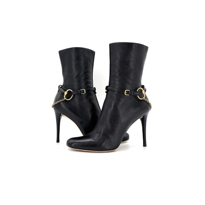 Gucci Vintage Horsebit Harness Stiletto Ankle Boots