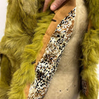 Vintage Y2K Green Chartreuse Fox Fur Jacket