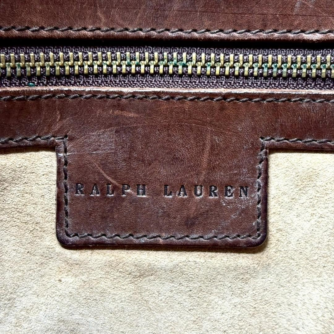 Ralph Lauren Vintage Suede Leather Hobo Shoulder Bag Brown
