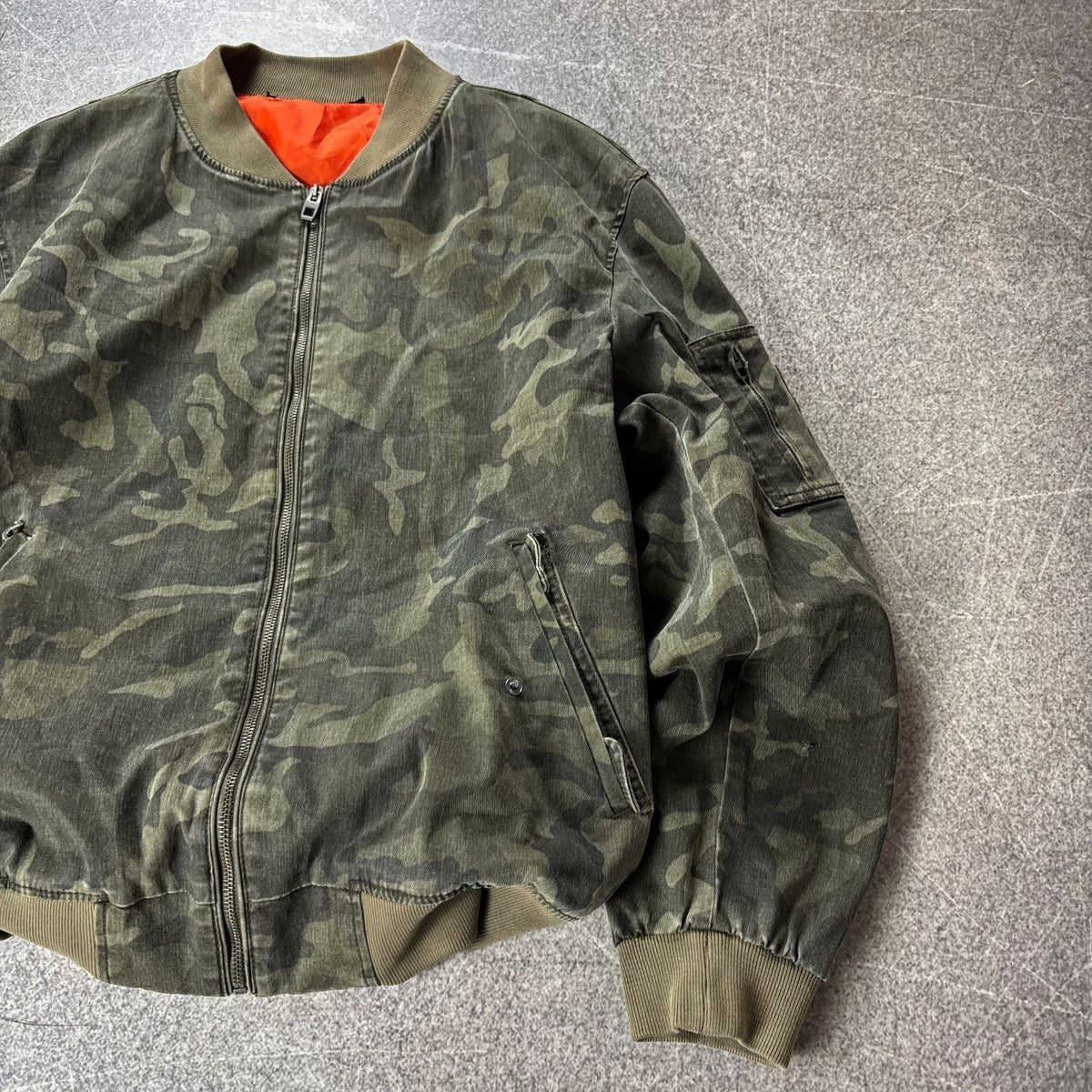 Vintage Camo MA-1 Bomber Jacket