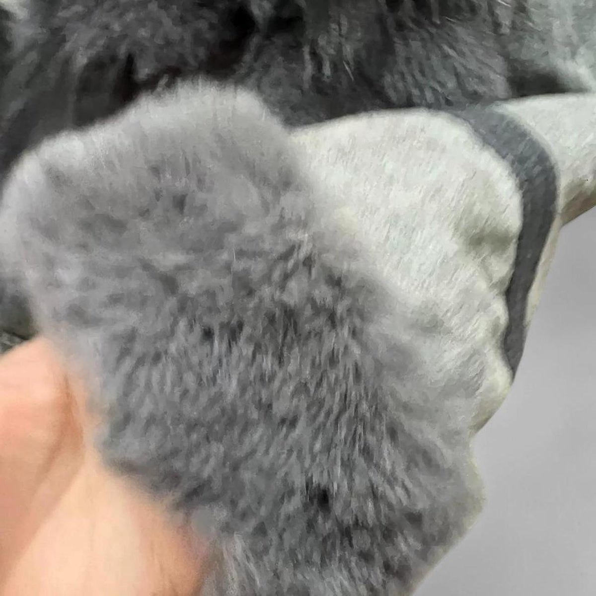 Vero Moda Fitted Pigskin Leather and Rabbit Fur Jacket