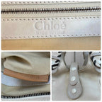 Chloe Silverado White Leather Bag Vintage Early 2000s Large Satchel Tote