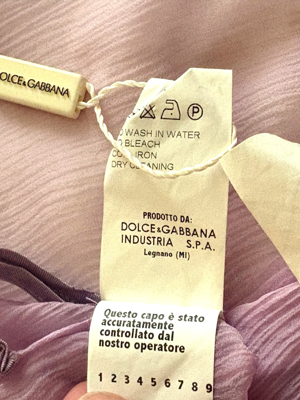 Dolce & Gabbana Silk Chiffon Cocktail Dress in Lilac Size 6