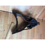 Vintage Donald J. Pliner Black Mesh Bow Kitten Heels