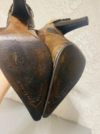 Gianmarco Lorenzi Limited Cowboy Women Boots Very Sexy Heels Size 37
