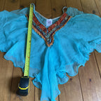 LM Lulu Paris Boho Beaded Silk Cami Top Size M