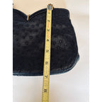 I. Magnin 1950s Genuine Ostrich Skin Handbag Black