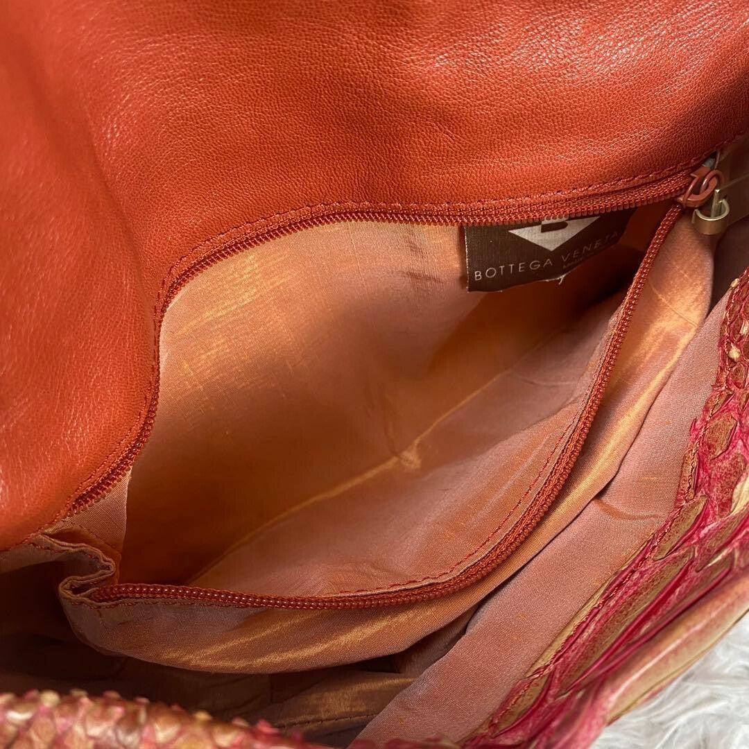 Bottega Veneta Embossed Python Leather Shoulder Bag