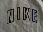 (VTG) NIKE SPORTSWEAR VARSITY JACKET WOOL/LEATHER GRAY/NAVY-BLUE MENS SIZE XL❄️