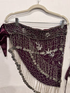 Vintage Y2K Beaded Butterfly Halter Top and Skirt Set