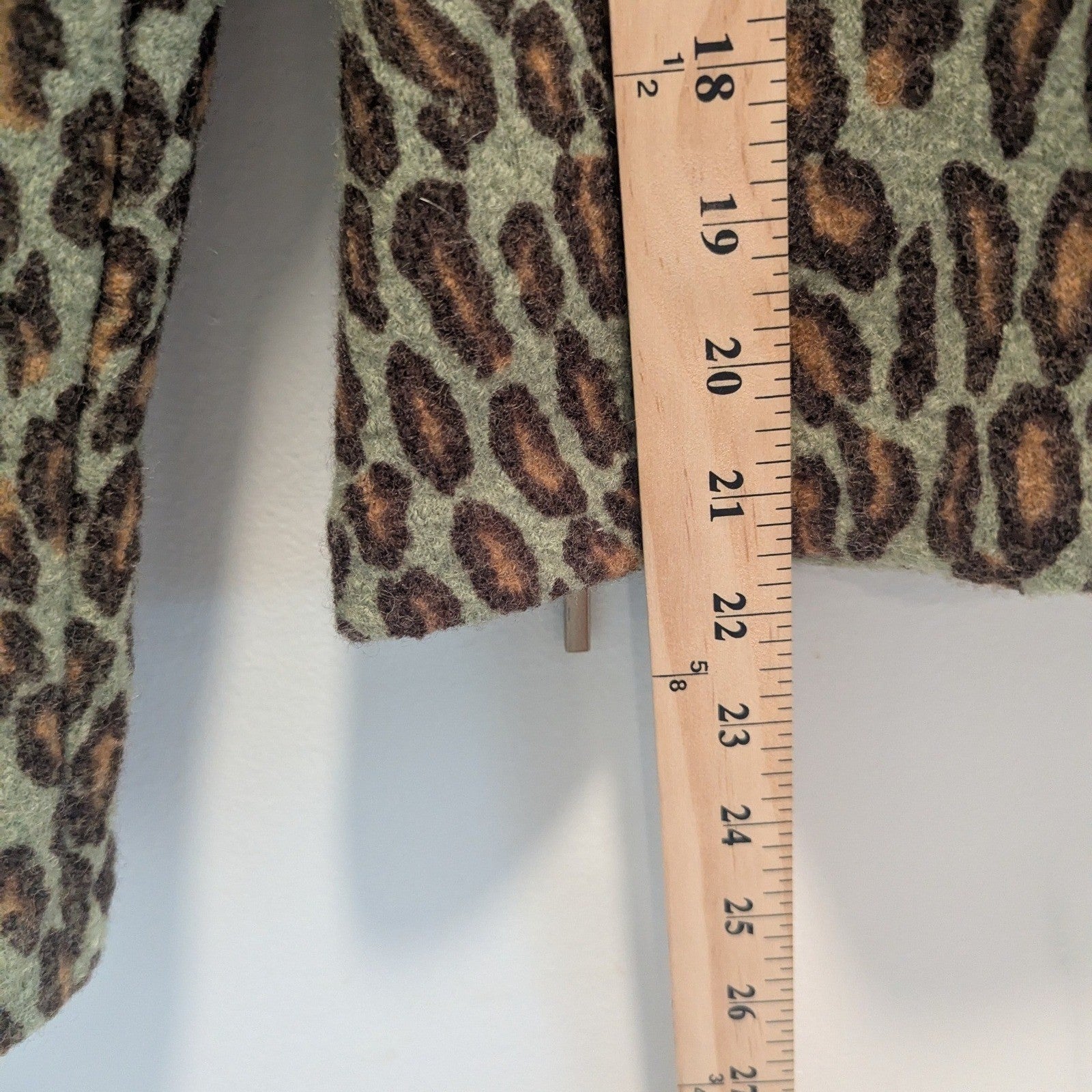VTG Paraphrase Leopard Print Blazer Jacket Faux Fur Collar Women M Wool Mobwife