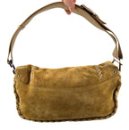 Vtg Christian Dior John Galliano Suede Crystal Peace & Love Bag Studded Y2K 2005