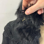 Vintage Y2K Japanese &byP&D Shearling Hooded Fireman-Clasp Jacket