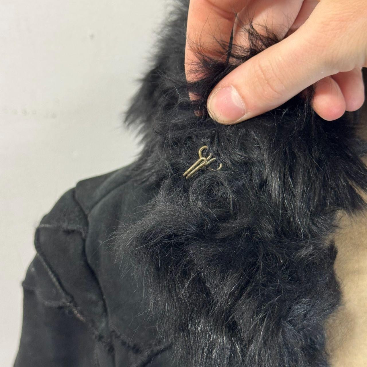 Vintage Y2K Japanese &byP&D Shearling Hooded Fireman-Clasp Jacket