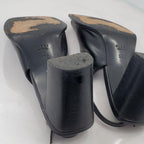Gucci 1990s Black Leather Slingback Sandals Size 8.5