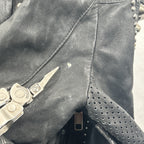 Double D Ranch Angels on Horseback Biker Jacket Black Leather Medium