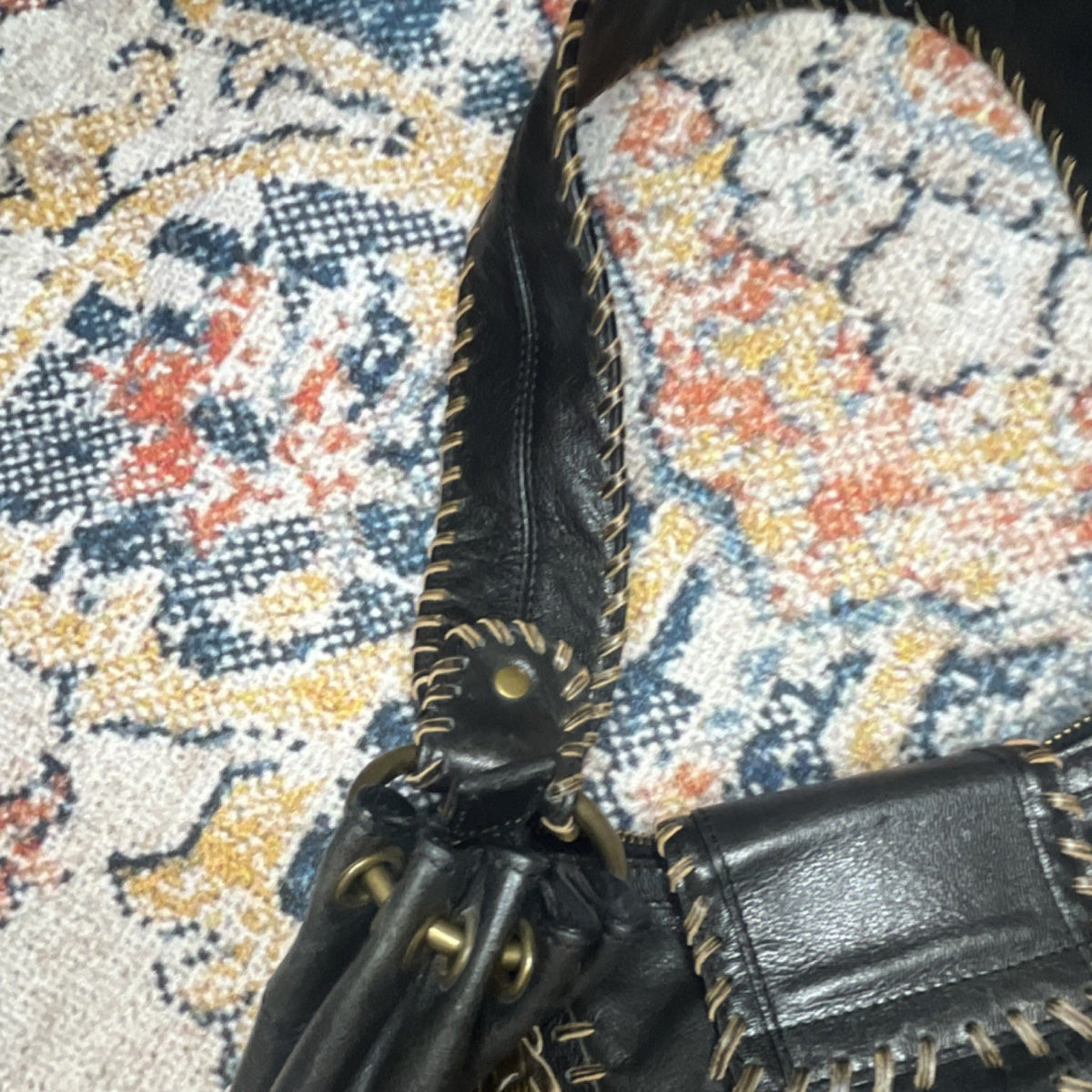 Isabella Fiore Boho Black Shoulder Bag