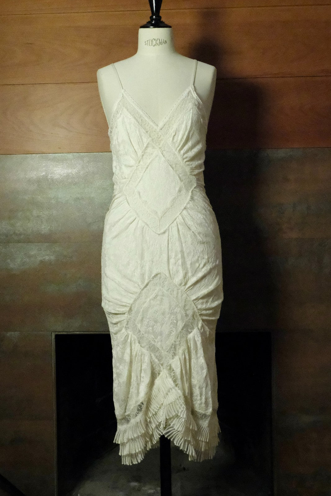 F/W 2005 Christian Dior by John Galliano Sheer Ivory Lace Dress