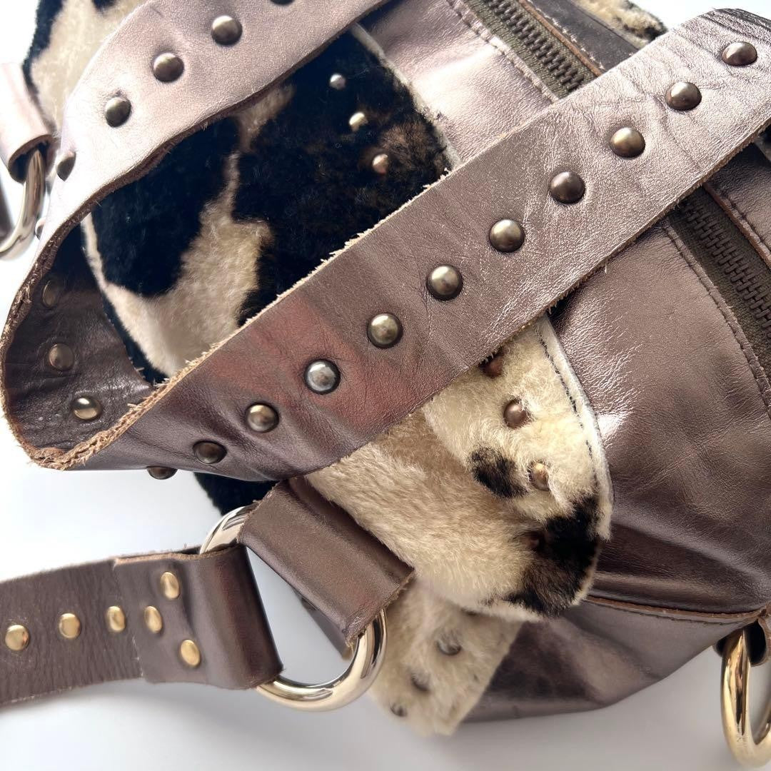 Dolce & Gabbana Vintage Fur and Leather Shoulder Bag