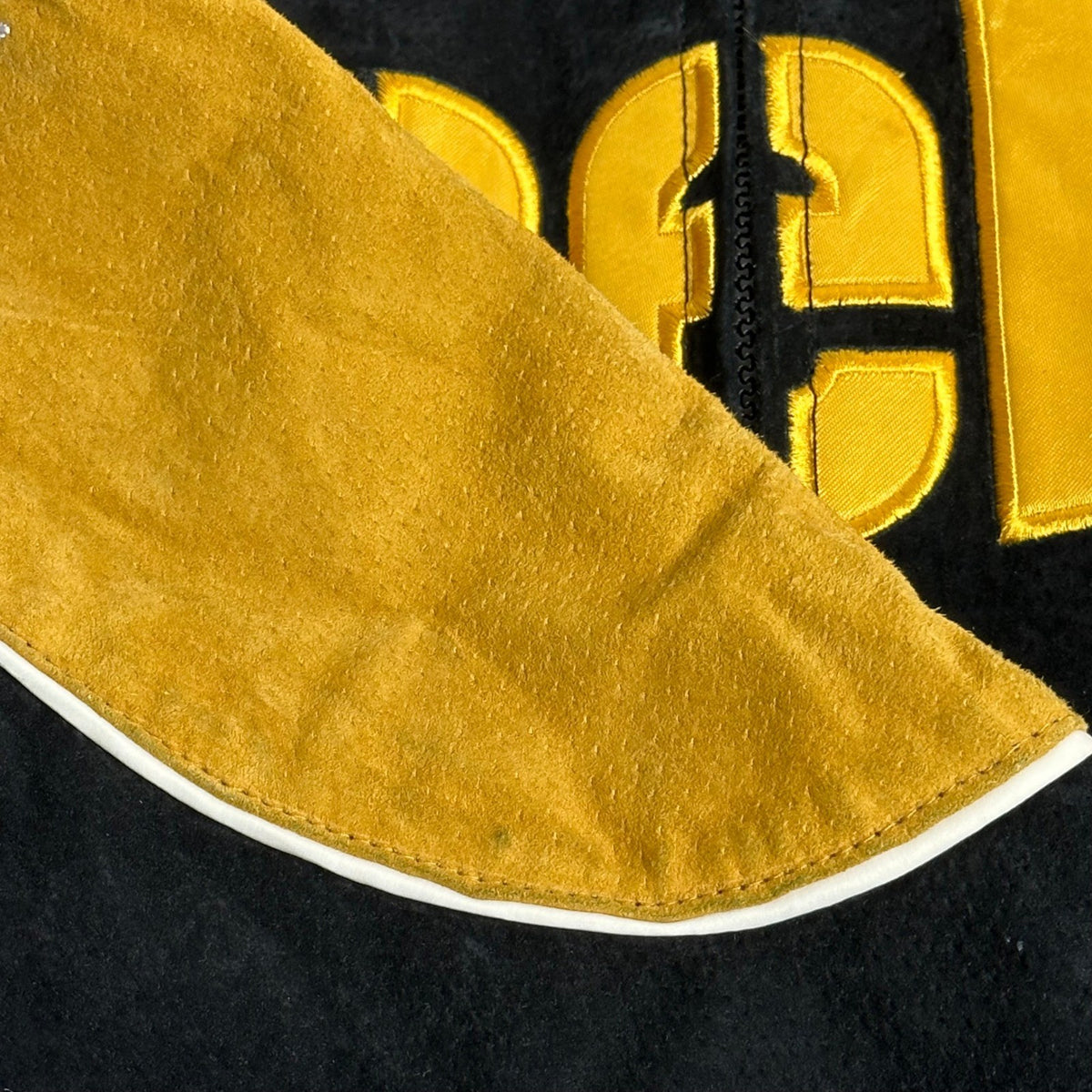 G-III Pittsburgh Steelers Suede Leather Jacket Black and Yellow Men's XL