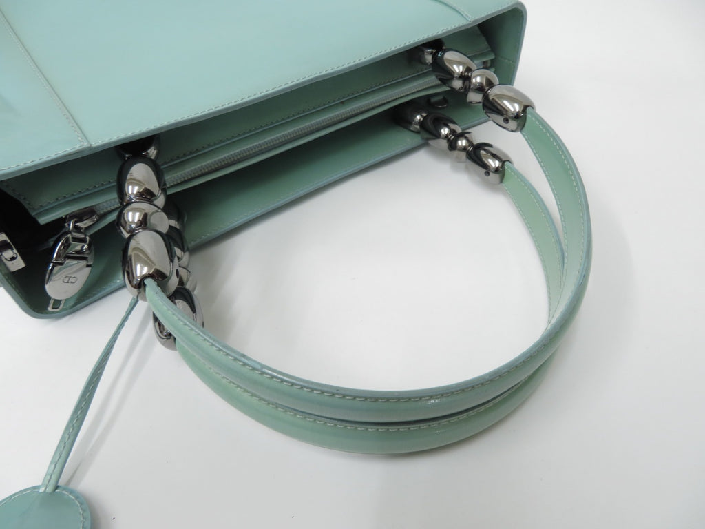 Christian Dior Malice Pearl Patent Leather 2way Shoulder Hand Bag I#47567