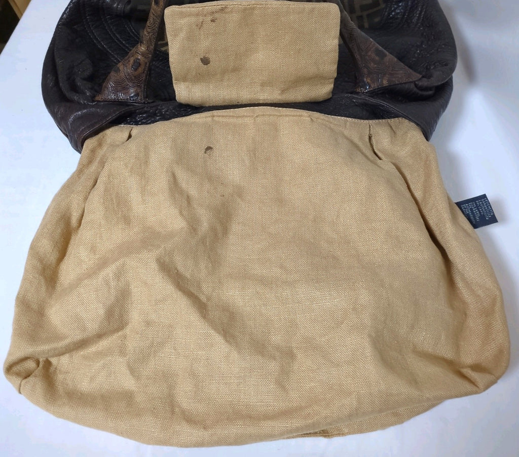Fendi Zucca Spy Bag Dark Brown Canvas and Leather