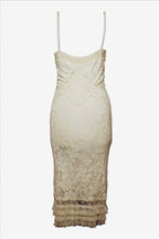 F/W 2005 Christian Dior by John Galliano Sheer Ivory Lace Dress