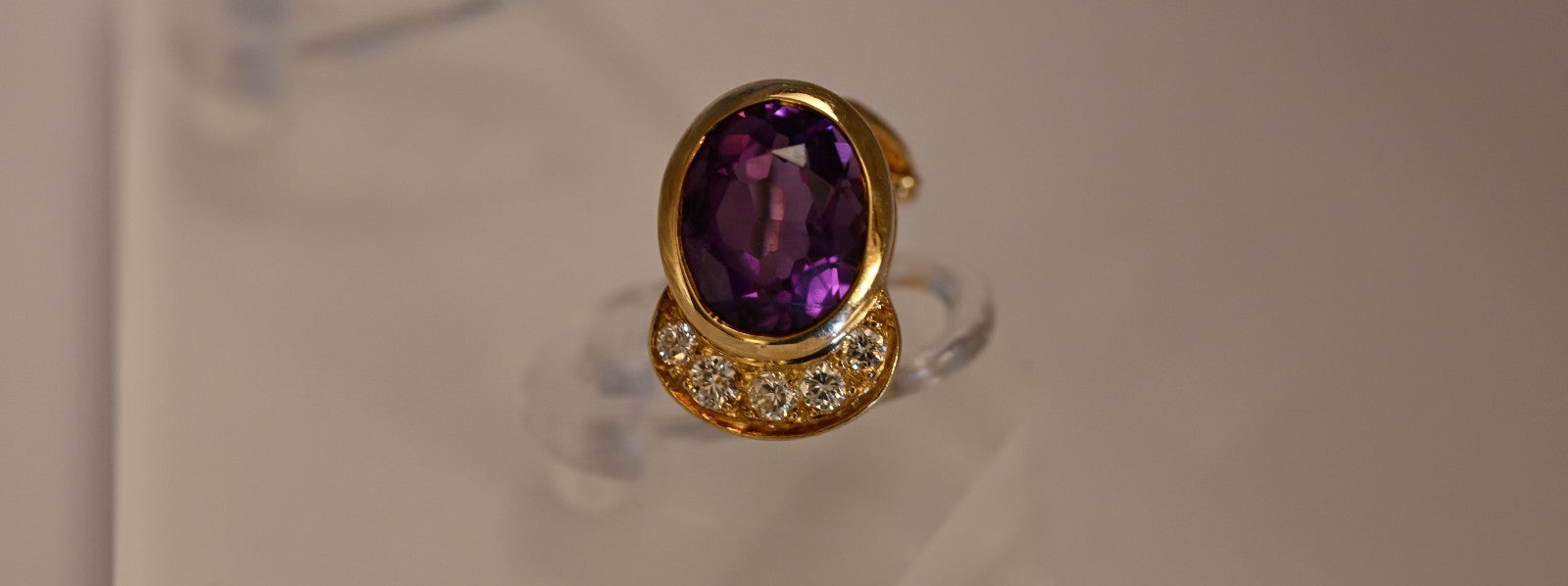 18k Gold vintage earrings Diamonds, Amethyst, Stunning, impressive, w/ appraisal