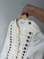 Plein Sud White Denim Napoleon Jacket Size XS