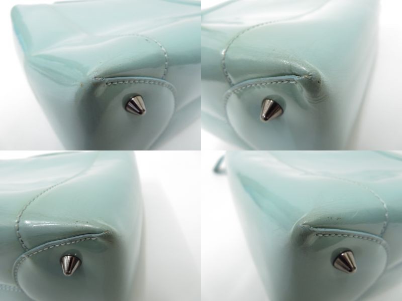 Christian Dior Malice Pearl Patent Leather 2way Shoulder Hand Bag I#47567