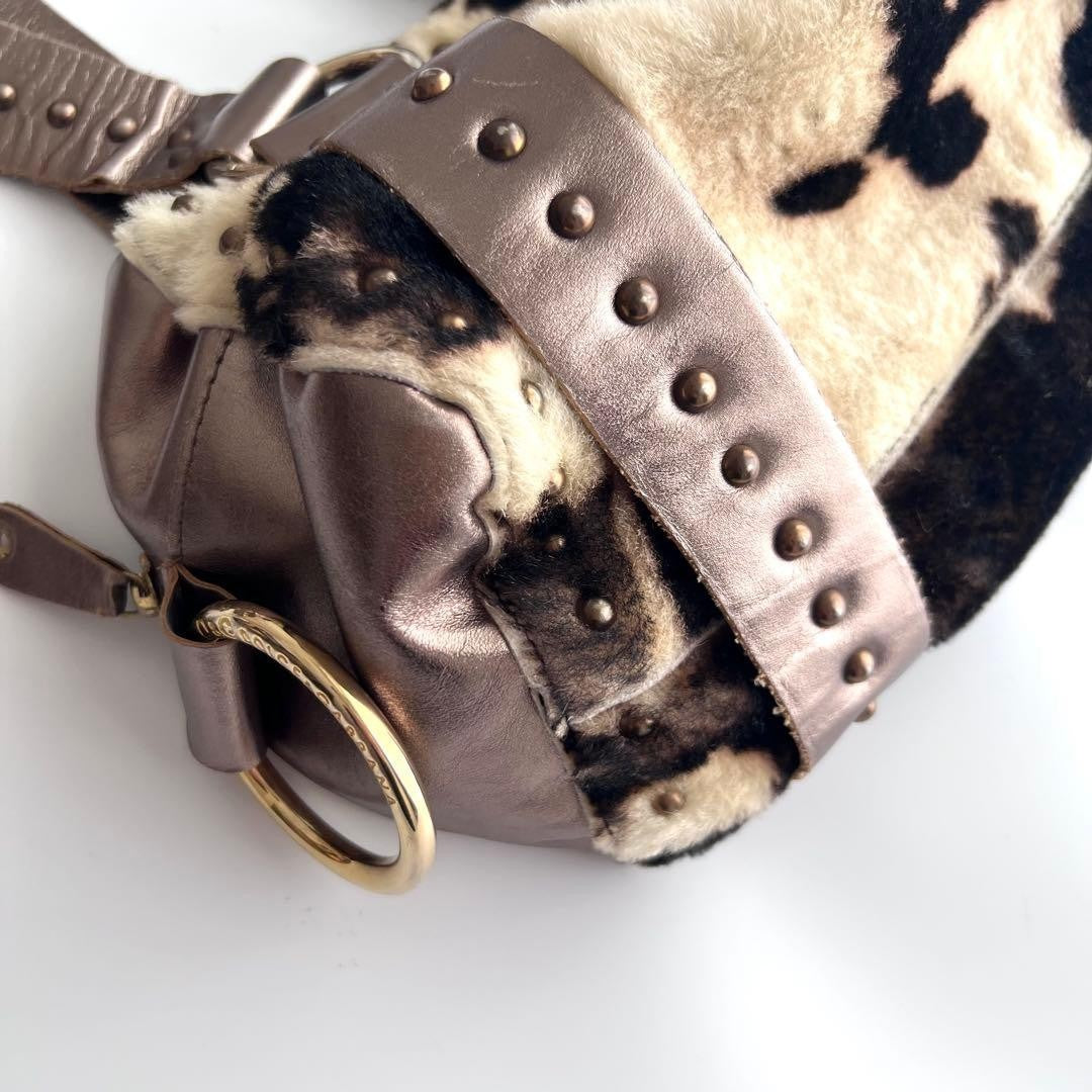 Dolce & Gabbana Vintage Fur and Leather Shoulder Bag
