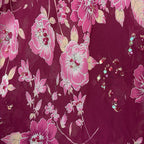 Vtg Y2K Victoria’s Secret Pink Label Silk Babydoll Dress Sz M Lace Floral Sequin