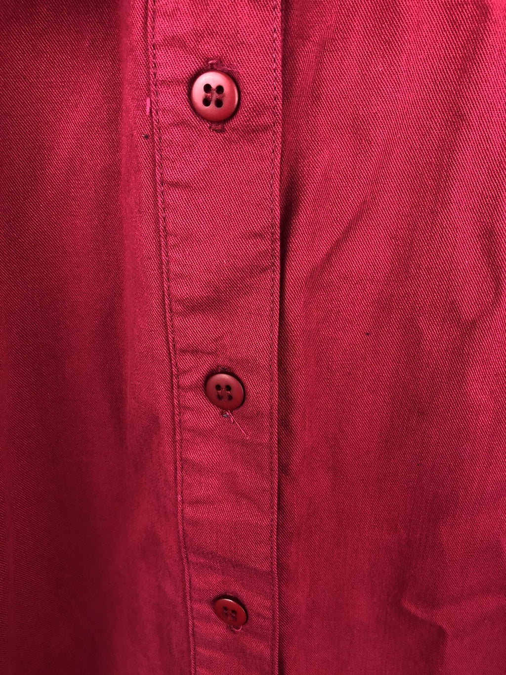Vintage Tillman Western Button Up Womens Red Shirt Leather Grommets SZM   B2