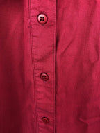 Vintage Tillman Western Button Up Womens Red Shirt Leather Grommets SZM   B2