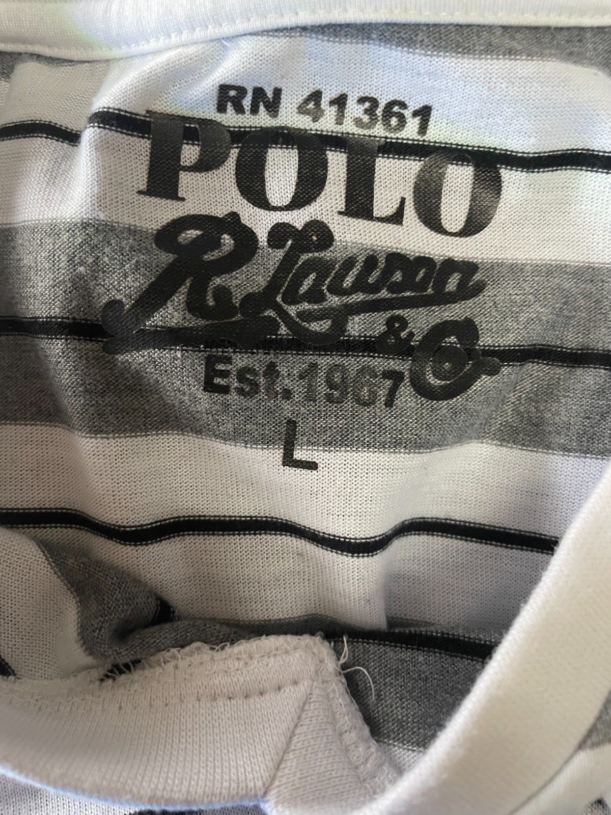 Polo Ralph Lauren Long sleeve  Shirt Mens Large  Striped