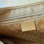 Gucci Jackie Bamboo Shoulder Bag Pink Suede Leather