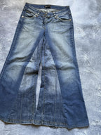 Vintage 00s Dolce&Gabbana Y2K Mega Flared Jeans Rare Womens Size 30 42