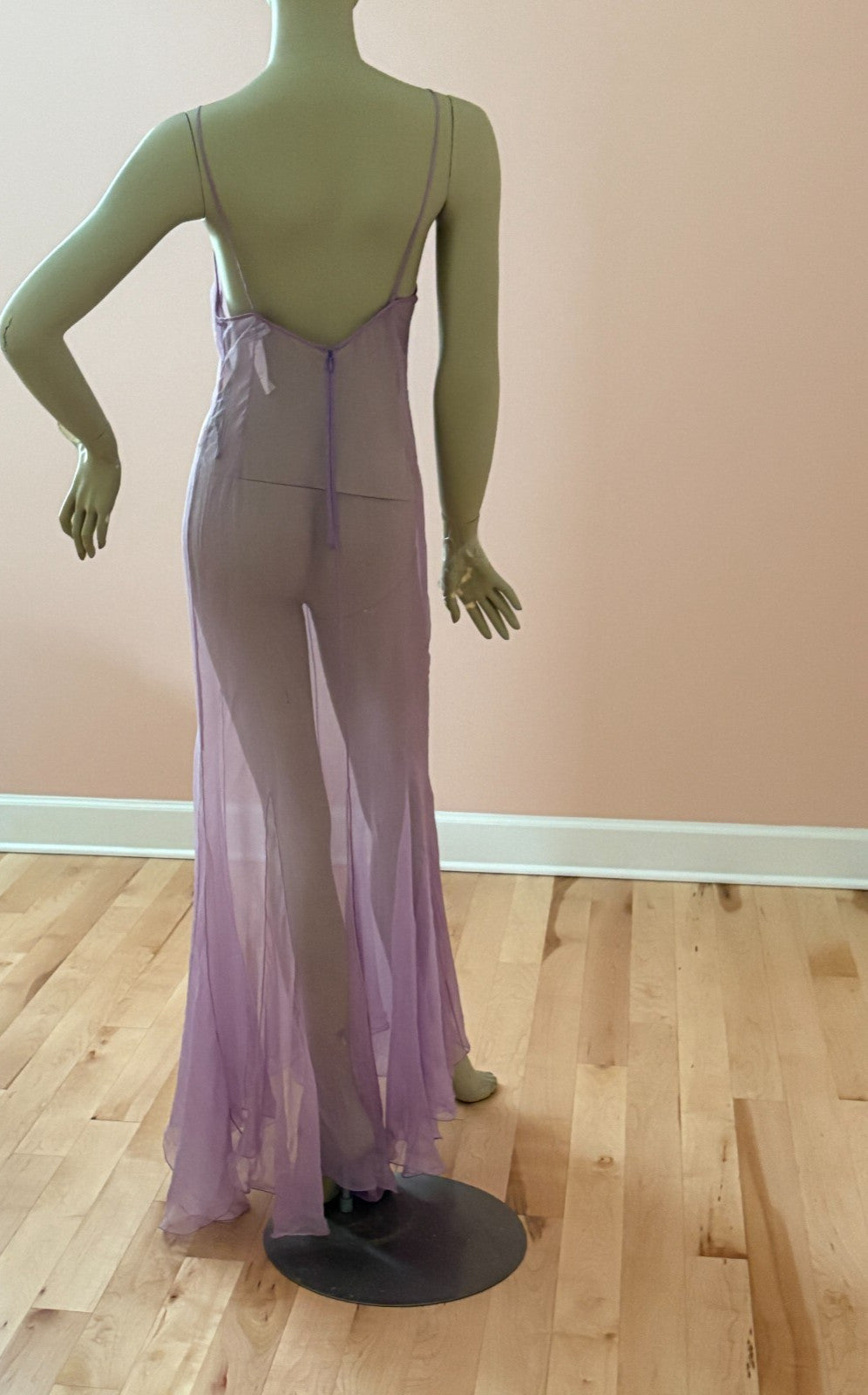 Dolce & Gabbana Silk Chiffon Cocktail Dress in Lilac Size 6